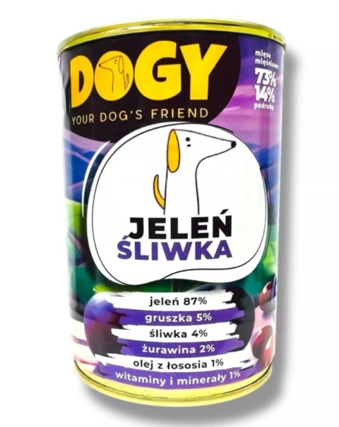 DOGY Karma mokra Jeleń ze Śliwką 400g