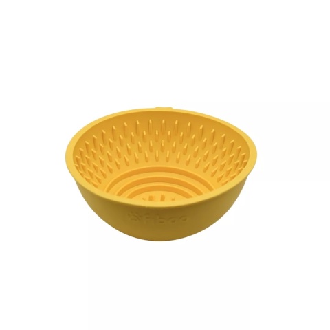 Fiboo - FLIP FIBOOWL ŻÓŁTY - dwustronna miska z funkcją maty do lizania 17 cm