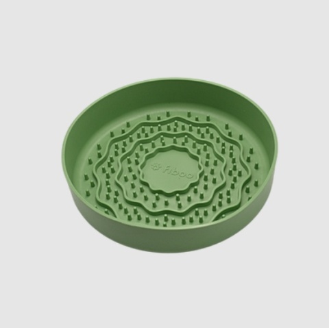 Fiboo Lick fiboowl - 2w1 – miska i mata do lizania w jednym 19 cm ZIELONY