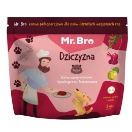 Mr.Bro Monoproteinowa Sucha karma dla psów dorosłych z dziczyzną 3kg