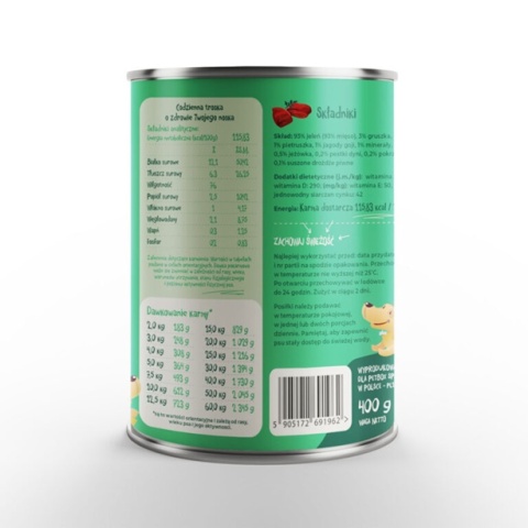 Mr. Bro Monoproteinowa karma mokra Jeleń z Gruszką i pietruszką 400g