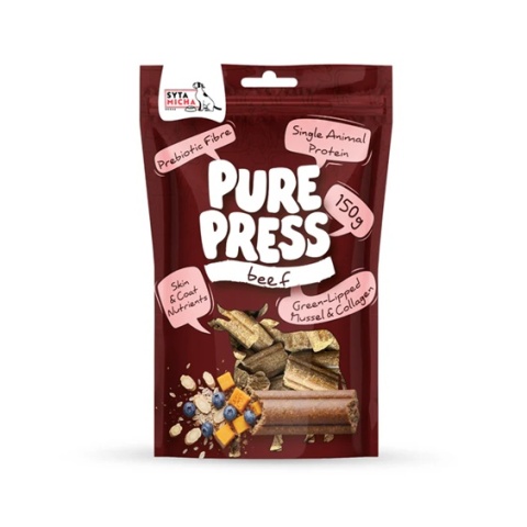 SYTA MICHA Smaczki tłoczone na zimno dla psa Pure Press Beef 150 g