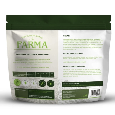 Farma Sucha karma dla psa JAGNIĘCINA 2kg hipoalergiczna, tłoczona na zimno 2kg
