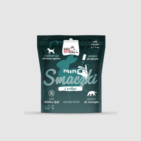 SYTA MICHA Mini smaczki dla psa z królikiem 60g