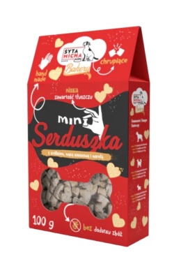 Syta Micha Ciasta dla psa Mini serduszka z królikiem, mąką kokosową i morelą 100g