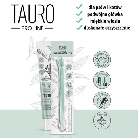Tauro Pro Line Szczoteczka do zębów dla psów i kotów