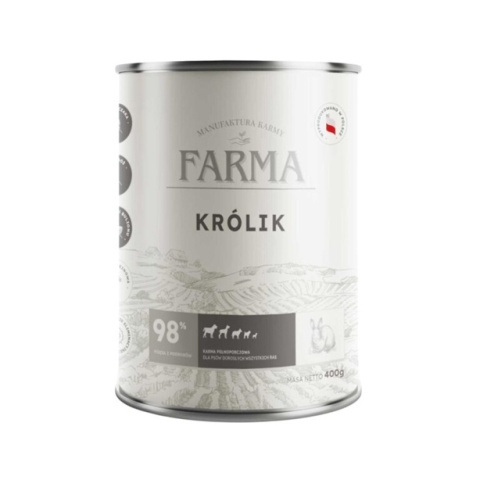 Farma Select Monobiałkowa karma mokra Królik 400g