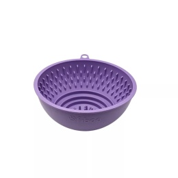 Fiboo - FLIP FIBOOWL FIOLETOWY - dwustronna miska z funkcją maty do lizania 17 cm