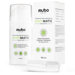 Mubo EnzyMatic Toothpaste 100ml Profesjonalna pasta enzymatyczna dla psa i kota, z czyścikiem