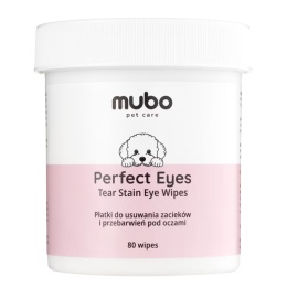Mubo Perfect Eye Wipes 80szt. Płatki na przebarwienia pod oczami psa i kota