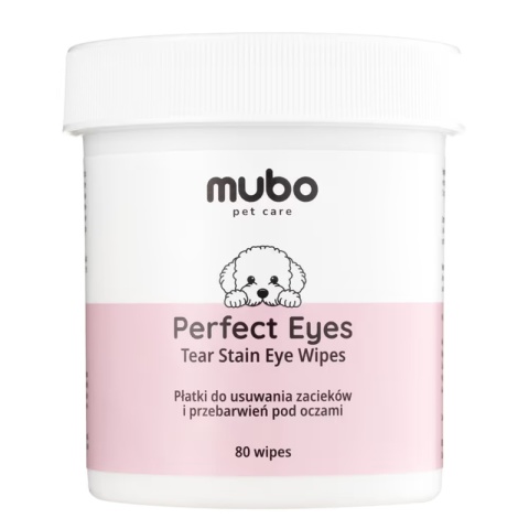Mubo Perfect Eye Wipes 80szt. Płatki na przebarwienia pod oczami psa i kota