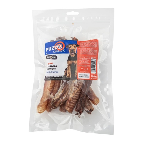 Przysmak tchawica jagnęca około 14-17cm, 100g Puzzo Snack Hau&Miau