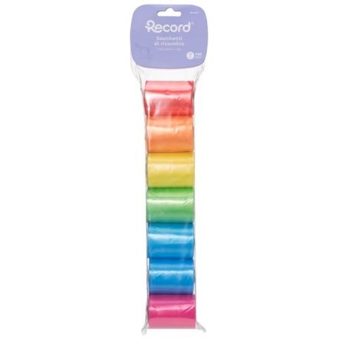Woreczki na odchody Rainbow Mini 7 rolek/140 torebek 26x20cm Record
