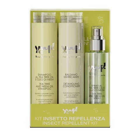 Zestaw 3x kosmetyki do ochrony przed czynnikami środowiskowymi dla psa i kota Yuup! Insect Repellent Set