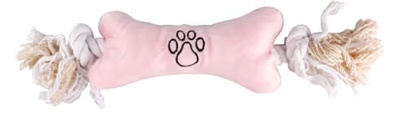 miękka pluszowa kość na sznurze z piszczałką Flamingo Plush Toy RÓŻOWY